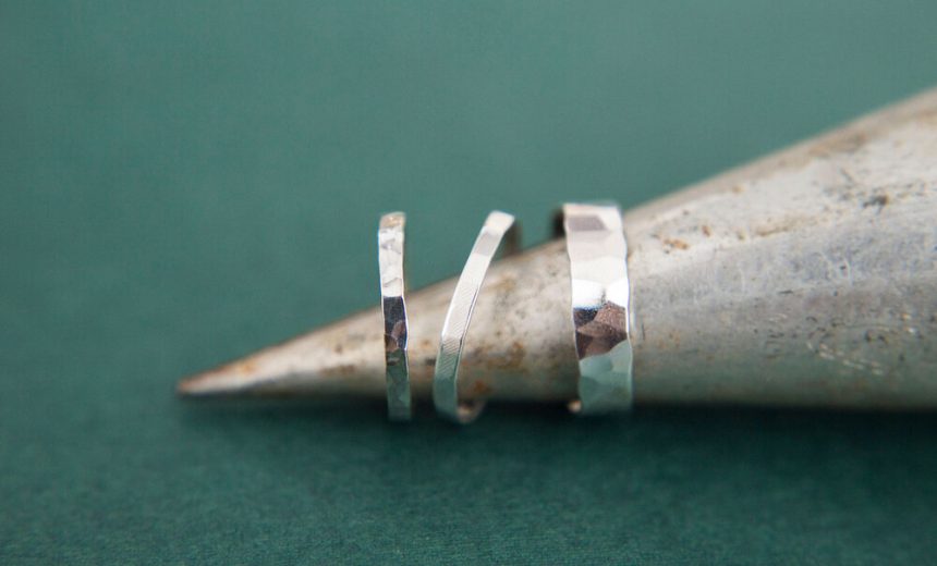 Silver rings workshop by Noctua Jewellery