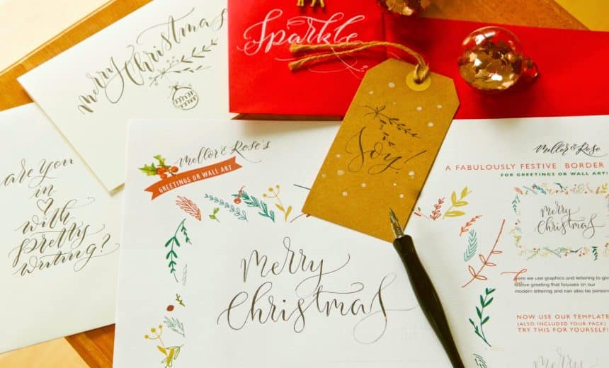 CHRISTMAS CALLIGRAPHY WORKSHOP WITH MELLOR & ROSE